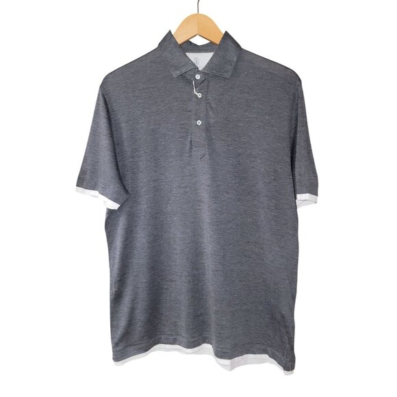 Brunello Cucinelli Other - Brunello Cucinelli Layered-Effect Silk-Cotton Polo Shirt – Size 48 – NWT – Fall/